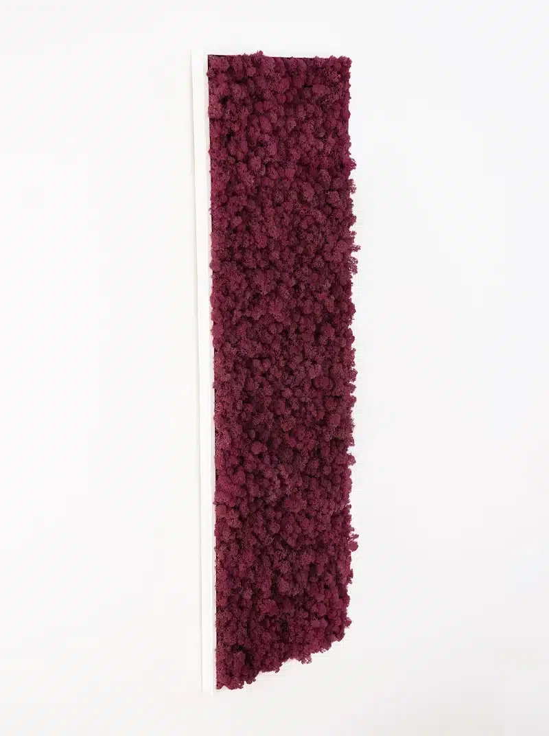 Vertical burgundy flower wall art piece