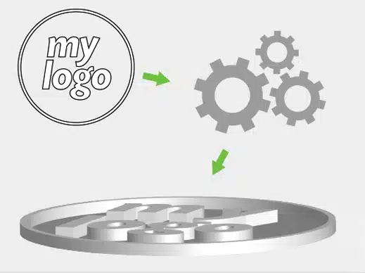 Transformarea logo-ului în unelte metalice 3D